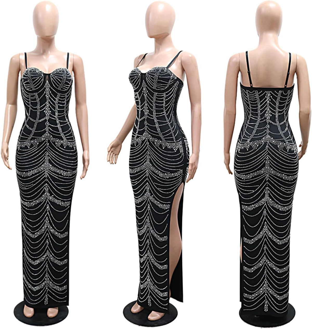 Women Sexy Hot Drilling Process Sexy Dress Party Club Night Dress
