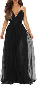 Womens Sexy Deep V Neck Split Cocktail Formal Prom Maxi Dress