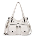 Fashion Ladies Soft Leather Portable Messenger Bag Crossbody Bags for Women Zipper Pocket Soft Casual Tote