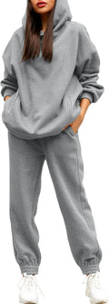 Women Hoodies Tracksuit Long Sleeve Sweatshirts Jogger Pant 2 Piece Outfits