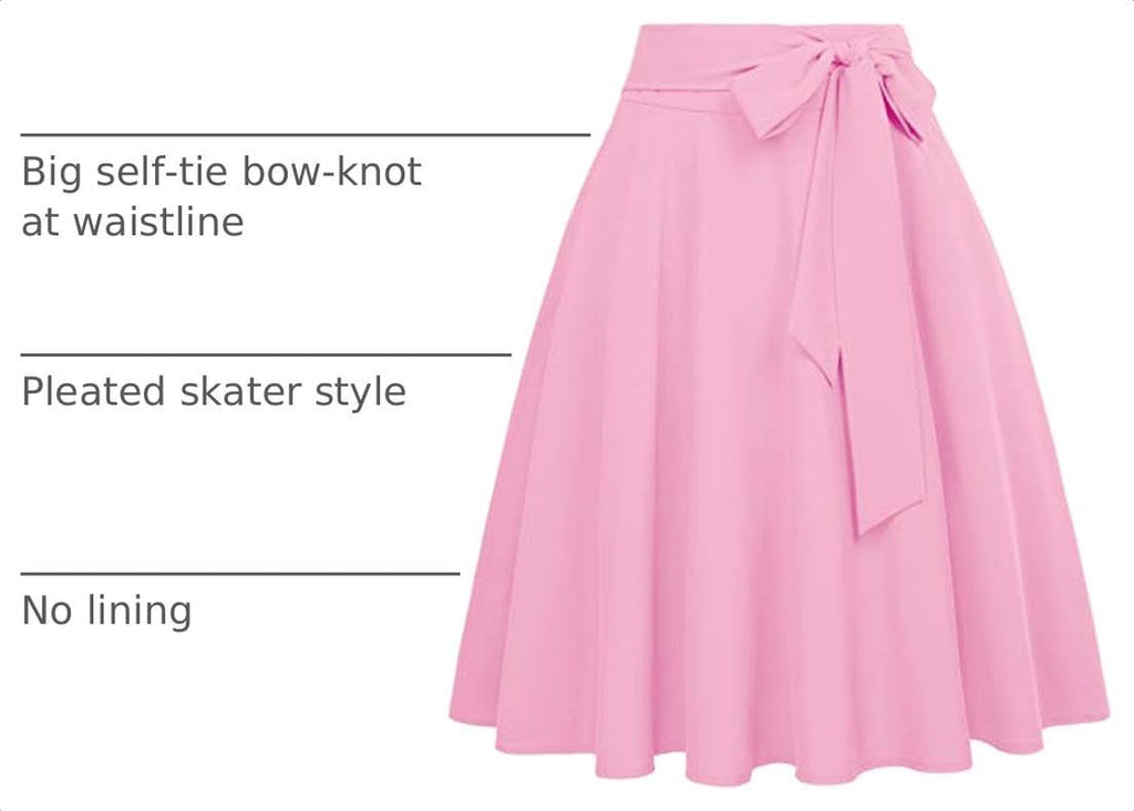 Women High Waisted a Line Skirt with Pockets