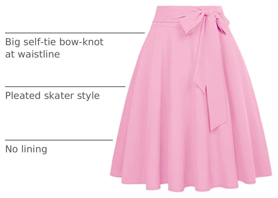 Women High Waisted a Line Skirt with Pockets