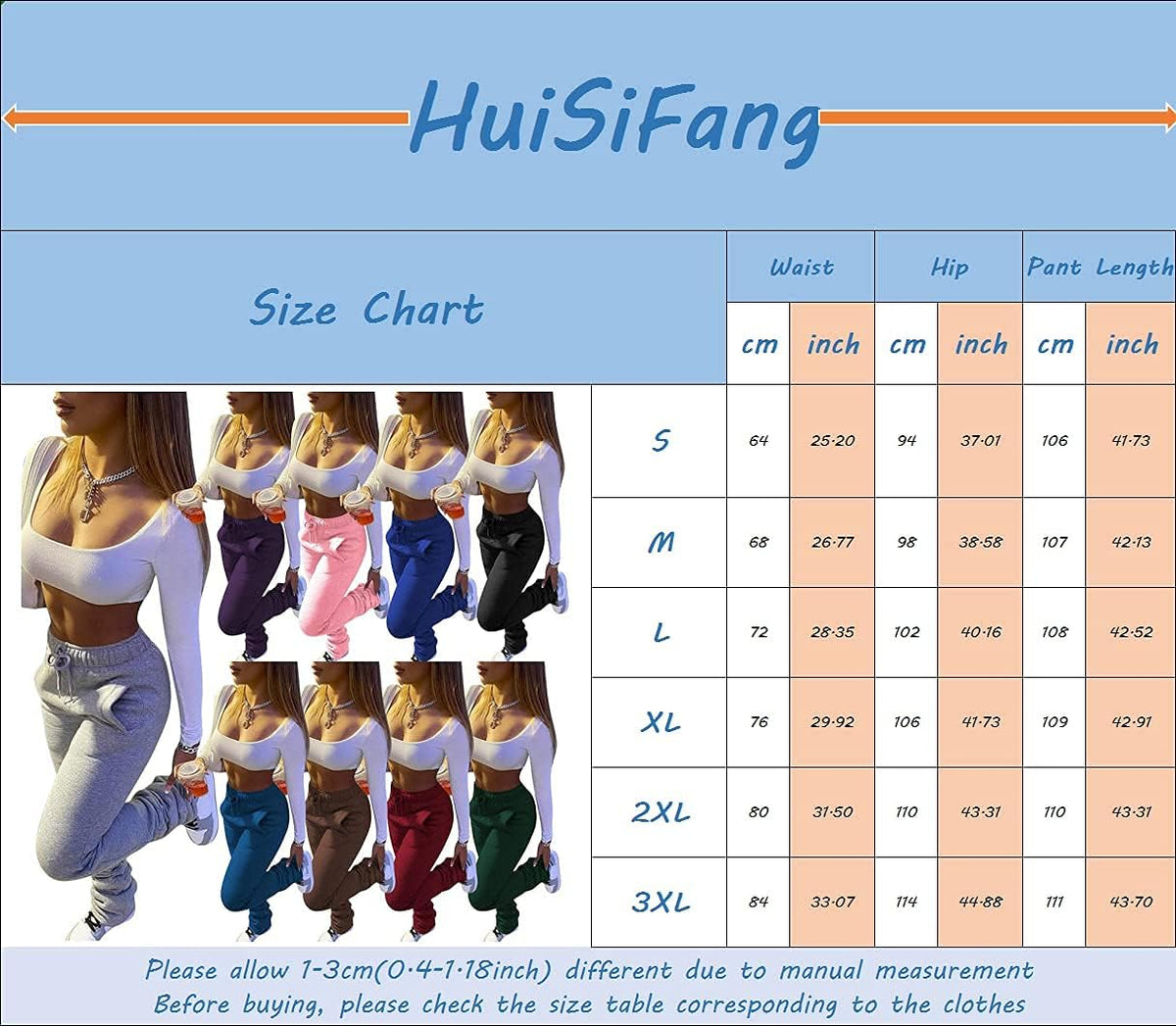 Women Stacked Pants Active Warm Fleece Sweatpants