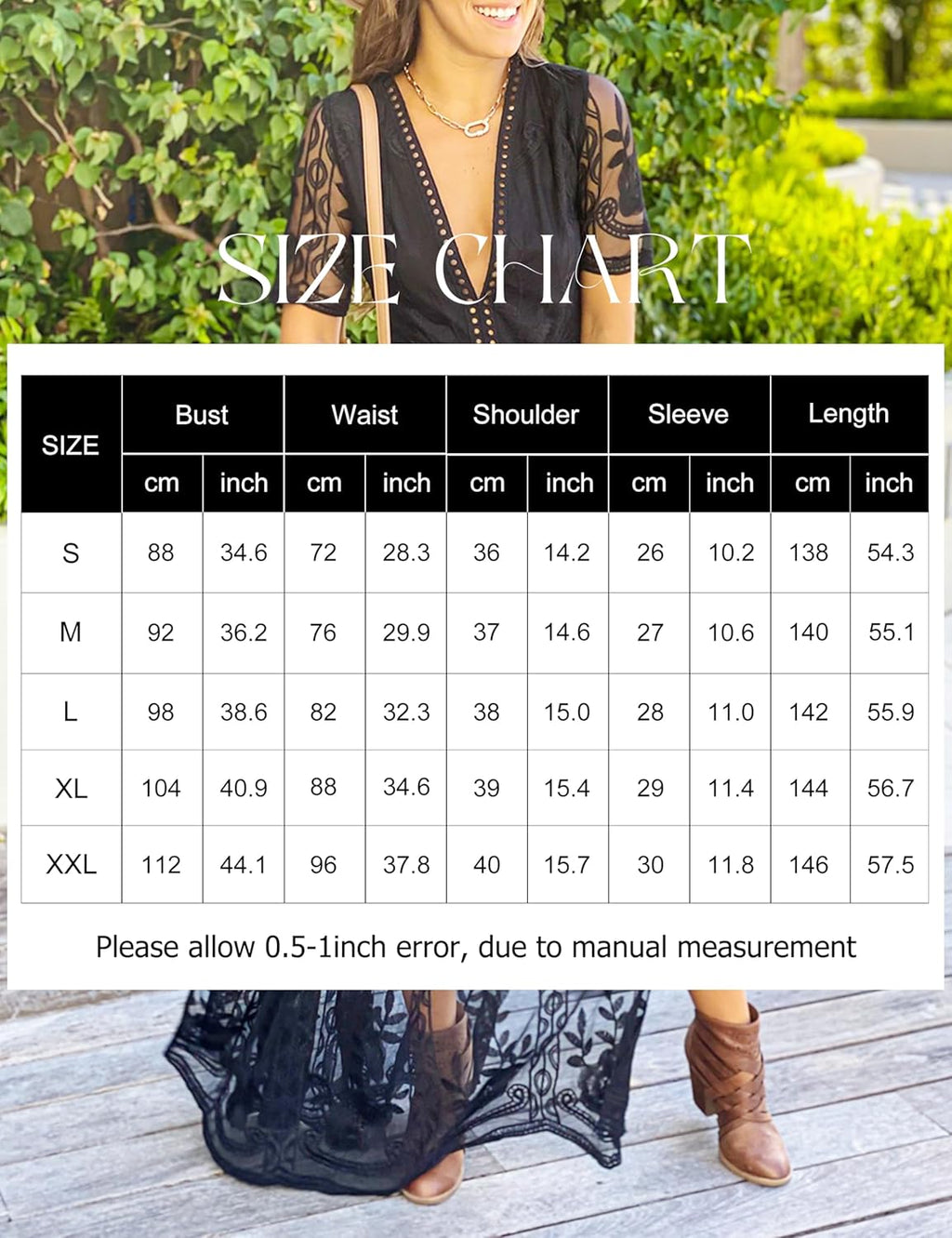 Women'S Deep V-Neck Lace Romper Short Sleeve Long Dress