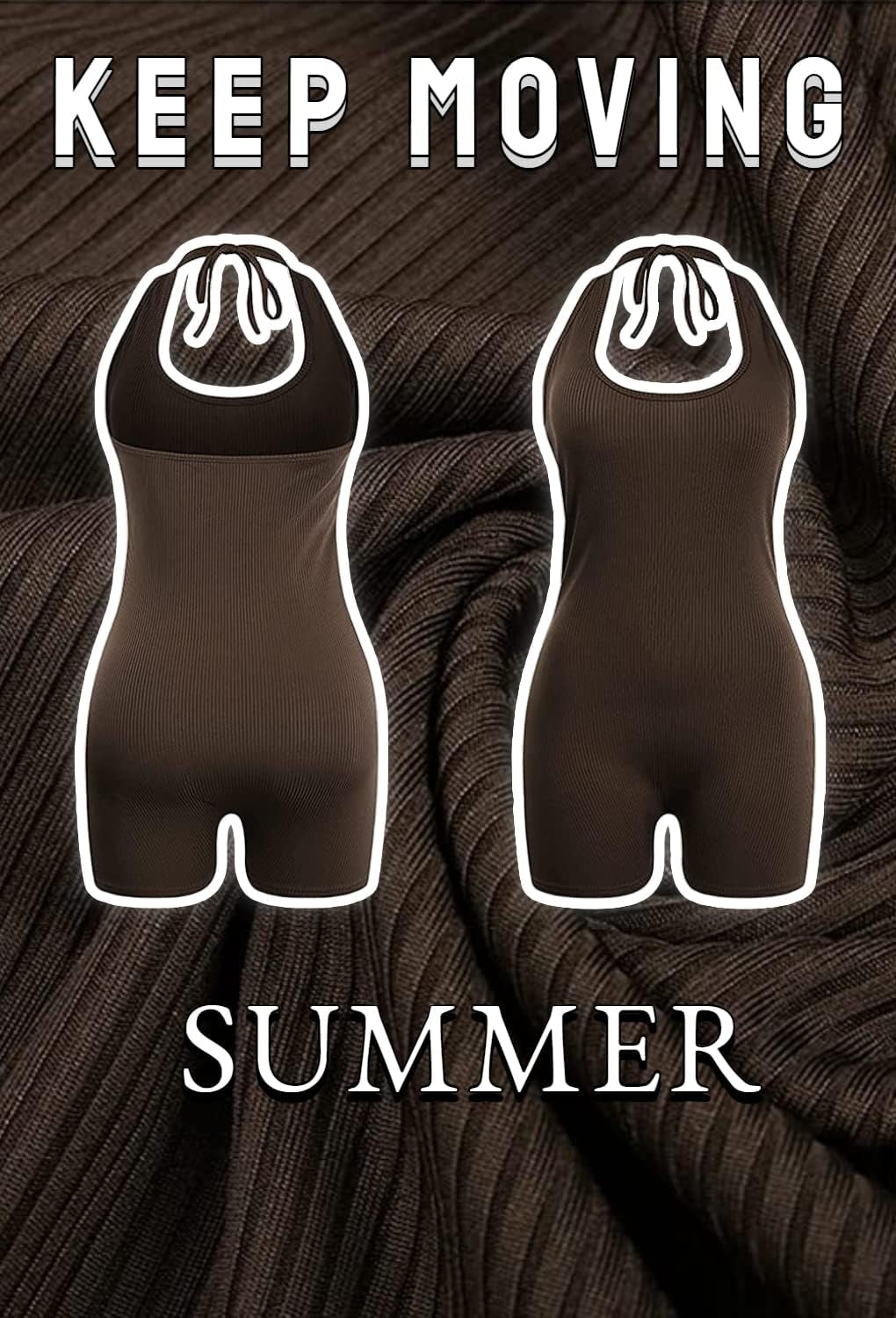 Sexy Backless Jumpsuit for Women Summer, Sleeveless Tank Top Bodycon Short Romper, One Piece Ribbed Short Bodysuit