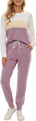 2 Piece Sets for Women Long Sleeve Tops Sweatpants Lounge Set Fall