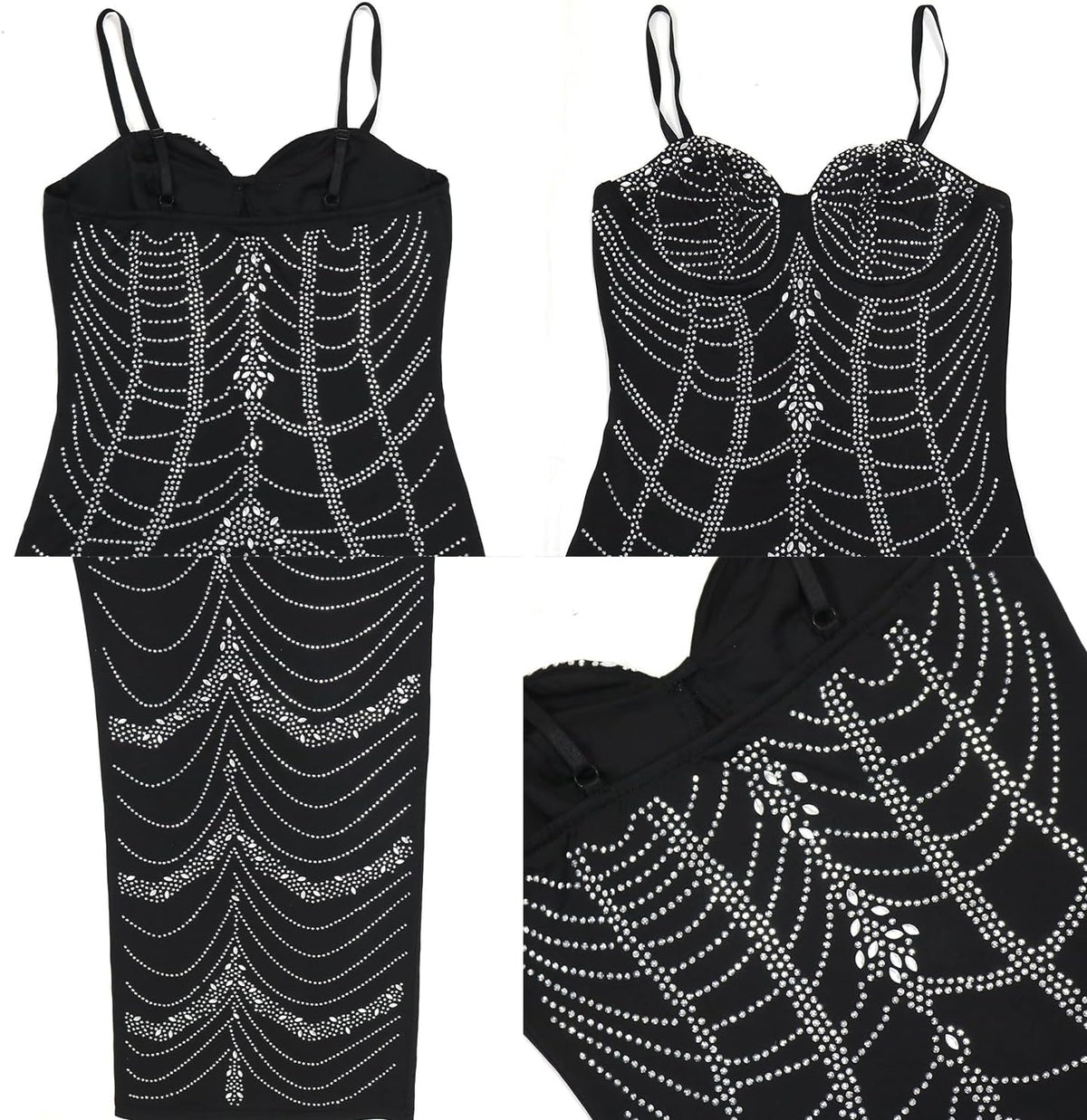 Women Sexy Hot Drilling Process Sexy Dress Party Club Night Dress