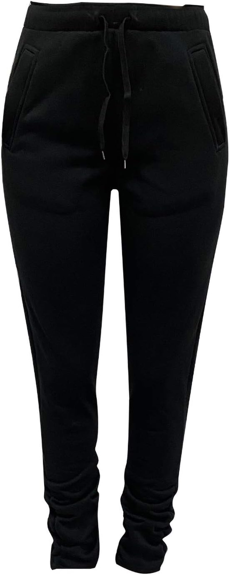 Women Stacked Pants Active Warm Fleece Sweatpants