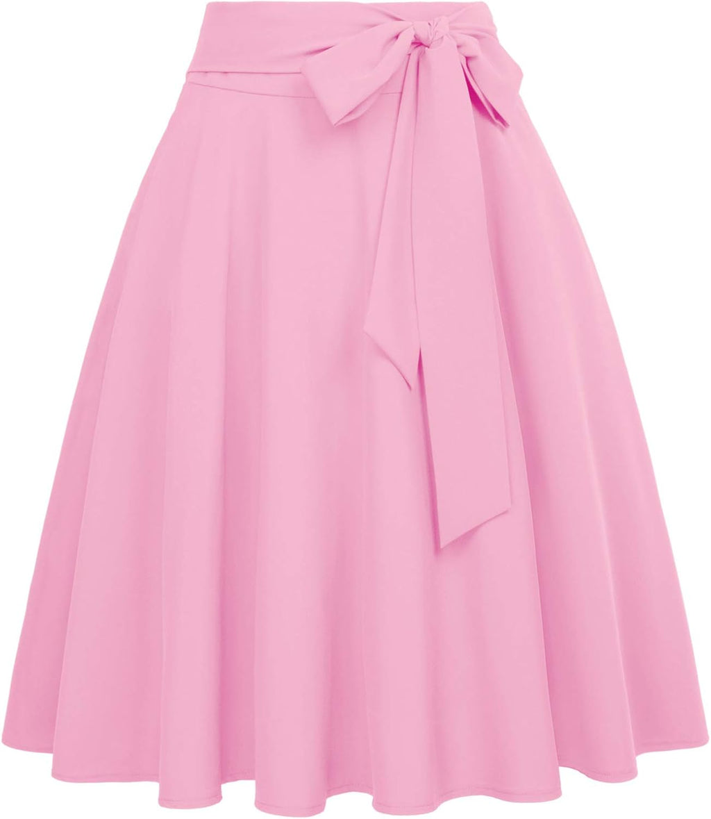 Women High Waisted a Line Skirt with Pockets
