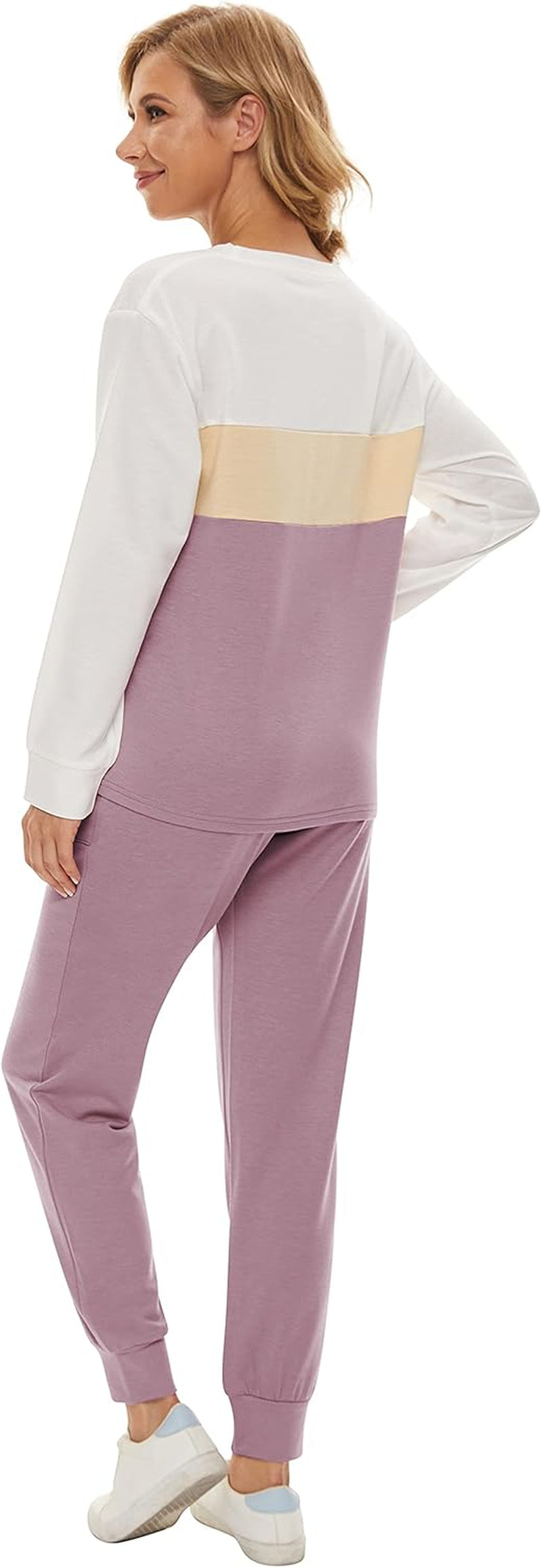 2 Piece Sets for Women Long Sleeve Tops Sweatpants Lounge Set Fall