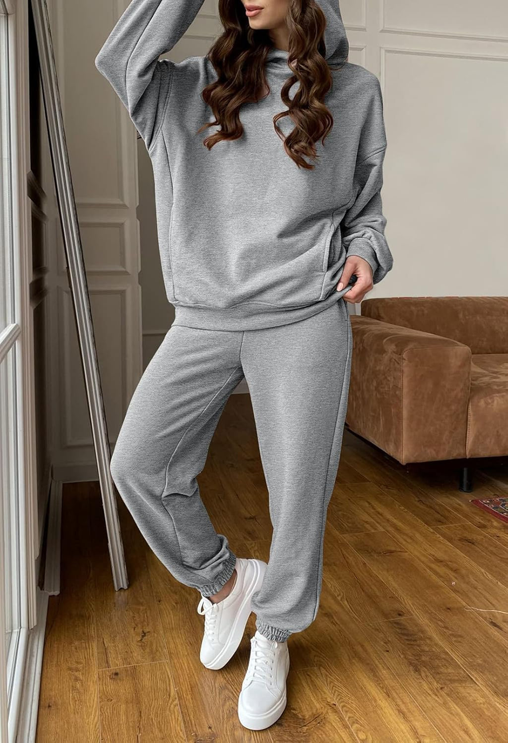 Women Hoodies Tracksuit Long Sleeve Sweatshirts Jogger Pant 2 Piece Outfits