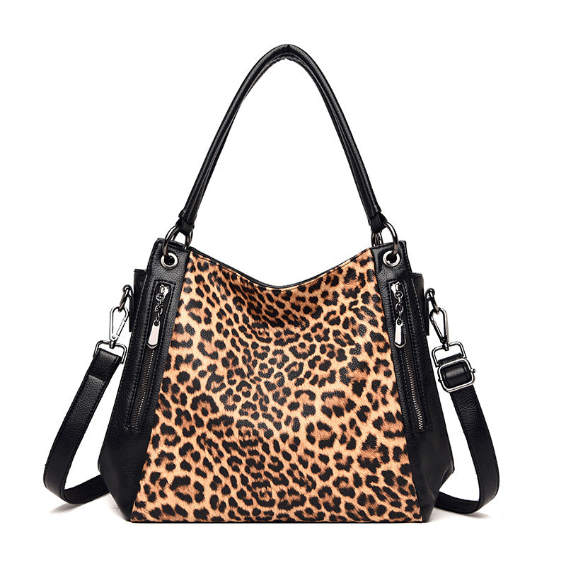 Urban Simple Large Capacity Leopard Print Fashion Women'S Bag